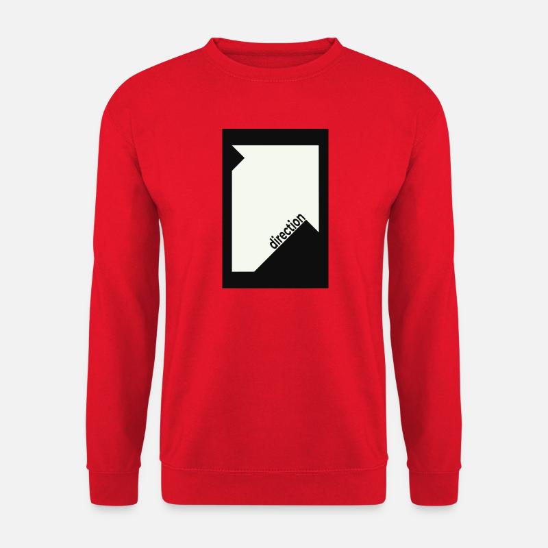 Direction Poster Schwarz – Minimal Statement - Unisex Pullover - Rot