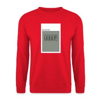Chaos German Style Paper Clip - Unisex Sweatshirt - red - Front - Alina (178cm) & Michal (187cm)