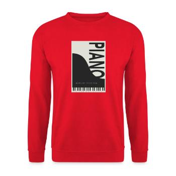 Piano – 88 Keys Endless Expression - Unisex Pullover - Rot - Vorne - Alina (178cm) & Michal (187cm)