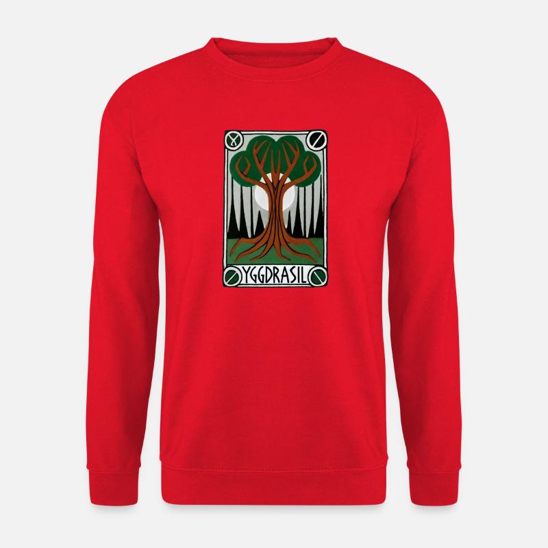 Yggdrasil-Runenbaum-Emblem - Unisex Pullover - Rot