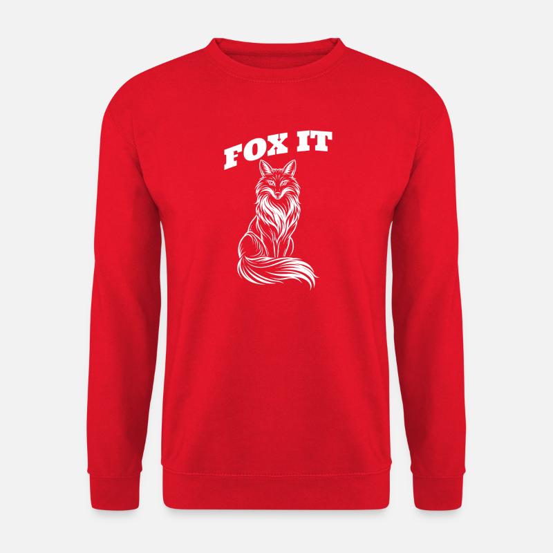 Fuchs-Silhouette - Fox it - Unisex Pullover - Rot