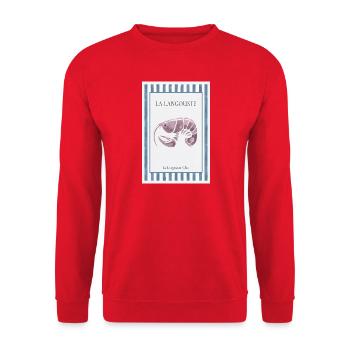 La Langouste French Spiny Lobster Poster - Unisex Sweatshirt - red - Front - Alina (178cm) & Michal (187cm)