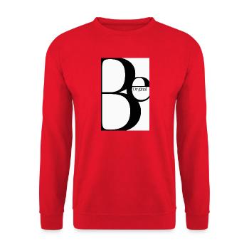 Be Original – Minimalist Typography Design - Unisex Sweatshirt - red - Front - Alina (178cm) & Michal (187cm)