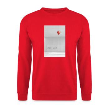 N’attends pas de motivation minimaliste en disant - Sweat-shirt Unisexe - rouge - Devant - Alina (178cm) & Michal (187cm)