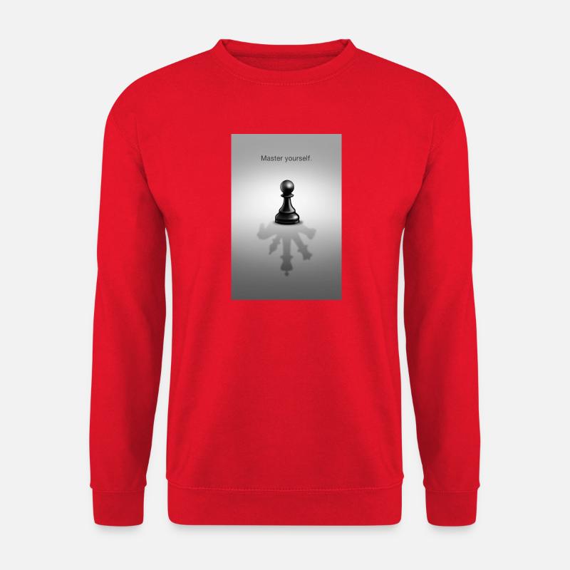 Master Yourself Minimal Mindset Design - Unisex Sweatshirt - red