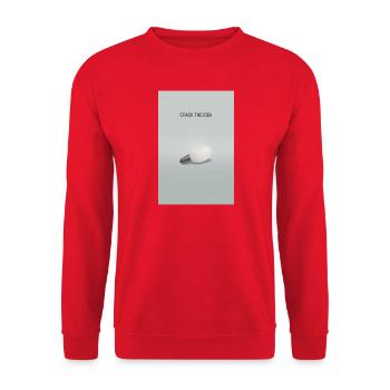 Crack The Idea Motivation Design minimaliste - Sweat-shirt Unisexe - rouge - Devant - Alina (178cm) & Michal (187cm)