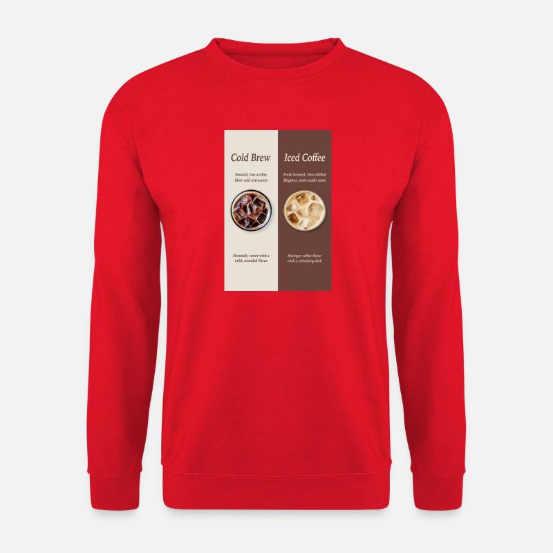 Affiche Cold Brew vs Café Glacé - Sweat-shirt Unisexe - rouge