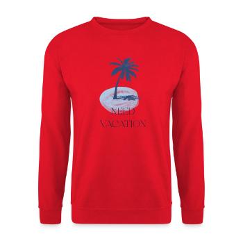 Palm Island Holiday Dreaming - Unisex Sweatshirt - red - Front - Alina (178cm) & Michal (187cm)