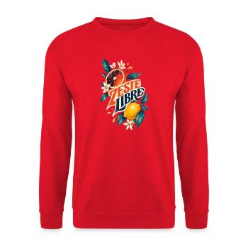 Zeste Libre Citrus Florilège - Sweat-shirt Unisexe - rouge - Devant - Alina (178cm) & Michal (187cm)