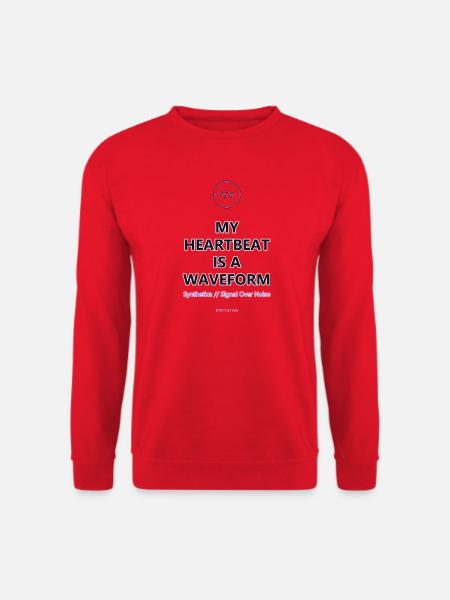 My Heartbeat Is A Waveform · helle Kleidung - Unisex Pullover - Rot