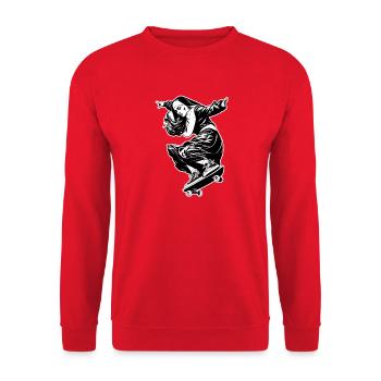 Skater-Nonne - Unisex Pullover - Rot - Vorne - Alina (178cm) & Michal (187cm)