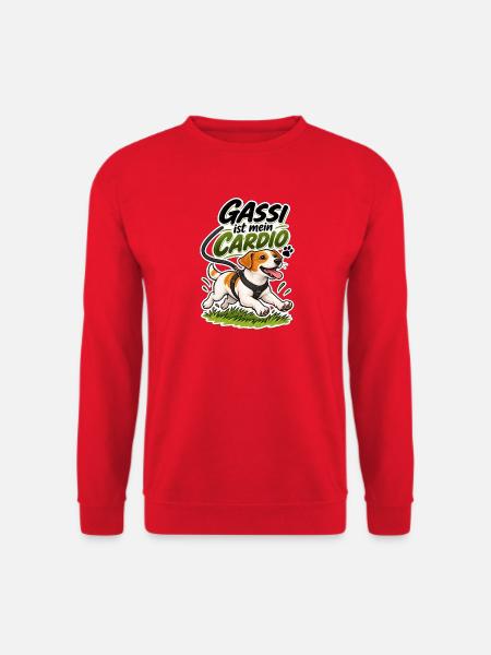 Gassi ist mein Cardio - Unisex Pullover - Rot