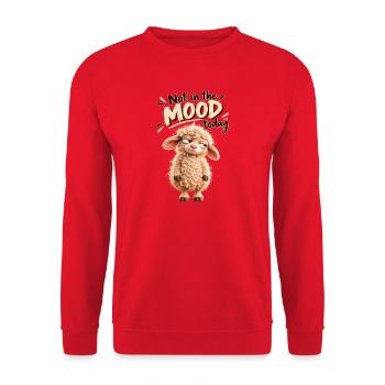 niedliches Schaf – Not in the Mood Today - Unisex Pullover - Rot - Vorne - Alina (178cm) & Michal (187cm)