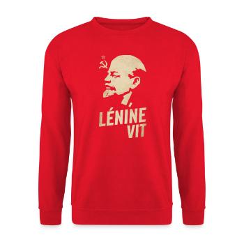Lenin lebt - Unisex Pullover - Rot - Vorne - Alina (178cm) & Michal (187cm)