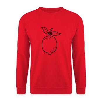 Citrus lemon fruit - Unisex Sweatshirt - red - Front - Alina (178cm) & Michal (187cm)