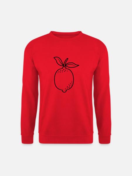 Zitrusfrucht Zitrone Obst - Unisex Pullover - Rot
