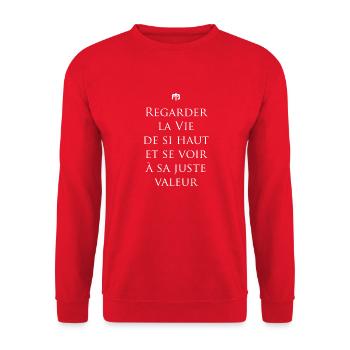 valeur wite - Sweat-shirt Unisexe - rouge - Devant - Alina (178cm) & Michal (187cm)