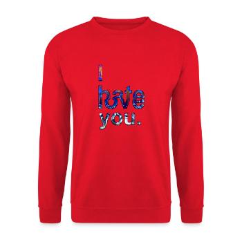 Loser lover funny meme clown geek hate love - Unisex Sweatshirt - red - Front - Alina (178cm) & Michal (187cm)