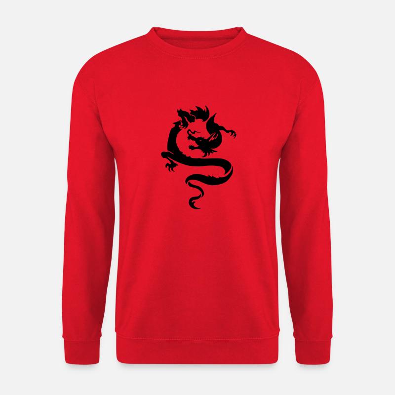 dragon5 black - Unisex Sweatshirt - red