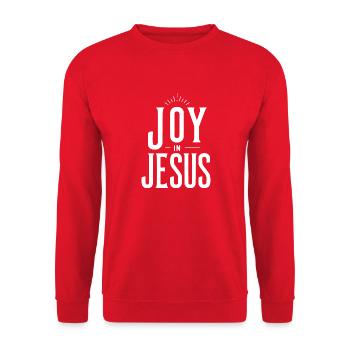 La joie en Jésus - Sweat-shirt Unisexe - rouge - Devant - Alina (178cm) & Michal (187cm)