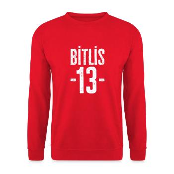 Bitlis 13 – Stolz auf Geschichte und Gemeinschaft - Unisex Pullover - Rot - Vorne - Alina (178cm) & Michal (187cm)