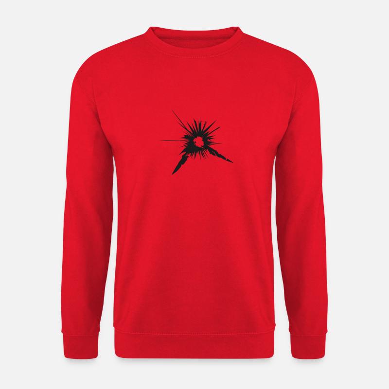 Gesplittertes Glas, Loch - Unisex Pullover - Rot