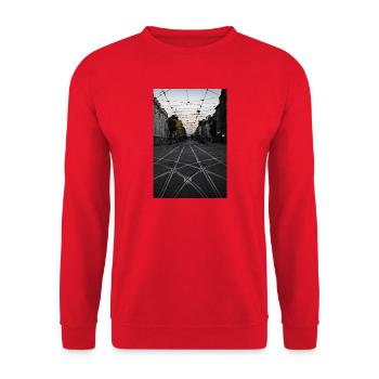 Rails - Unisex Sweatshirt - red - Front - Alina (178cm) & Michal (187cm)