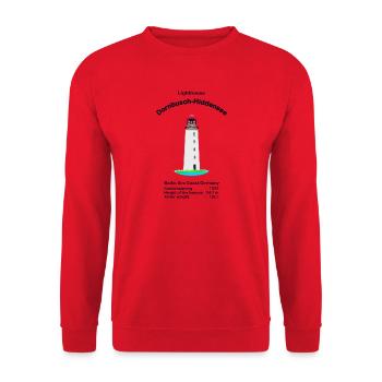 Leuchtturm Dornbusch-Hiddensee, Ostsee Deutschland - Unisex Pullover - Rot - Vorne - Alina (178cm) & Michal (187cm)