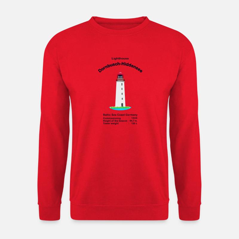Leuchtturm Dornbusch-Hiddensee, Ostsee Deutschland - Unisex Pullover - Rot