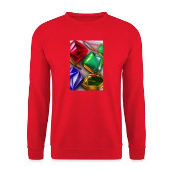 Pierres précieuses - Sweat-shirt Unisexe - rouge - Devant - Alina (178cm) & Michal (187cm)