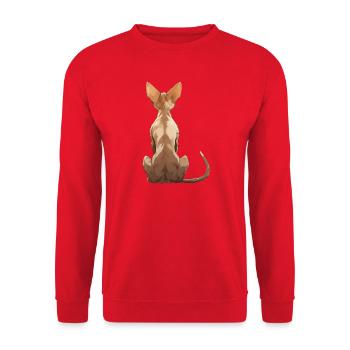 Orientalische Kurzhaarkatze - Unisex Pullover - Rot - Vorne - Alina (178cm) & Michal (187cm)