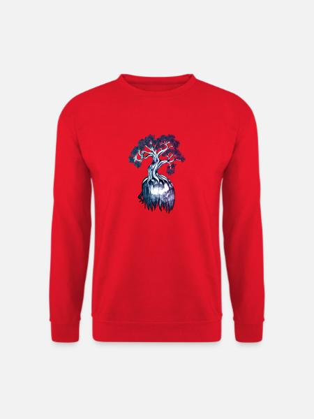 Symbolic Tree – Inner Strength Illustration - Unisex Sweatshirt - red