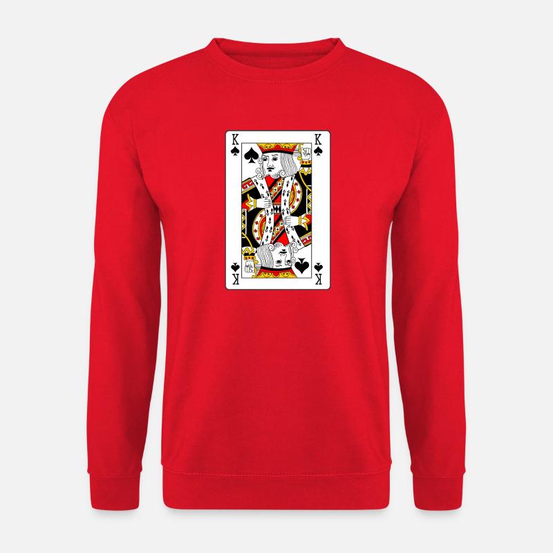 Spielkartenkönig von Pik - Unisex Pullover - Rot