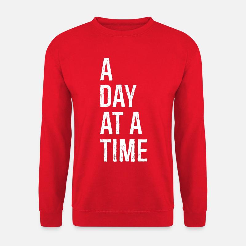 a day at a time - Unisex Pullover - Rot