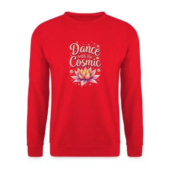 Danse Cosmique et Lotus Éclatant - Sweat-shirt Unisexe - rouge - Devant - Alina (178cm) & Michal (187cm)