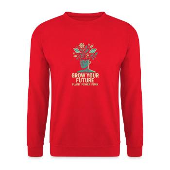 Grow Your Future - Unisex Sweatshirt - red - Front - Alina (178cm) & Michal (187cm)