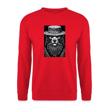 The Silent Grizzly - Unisex Sweatshirt - red - Front - Alina (178cm) & Michal (187cm)