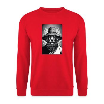 The Watchful Hound - Unisex Sweatshirt - red - Front - Alina (178cm) & Michal (187cm)