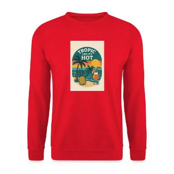 Tropic Like It’s Hot - Unisex Pullover - Rot - Vorne - Alina (178cm) & Michal (187cm)