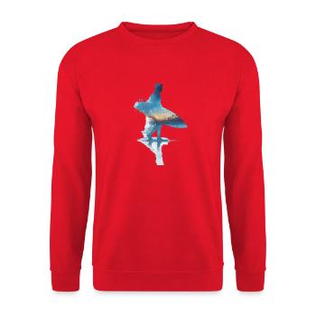 Surfer's Dream at Sunset - Unisex Sweatshirt - red - Front - Alina (178cm) & Michal (187cm)
