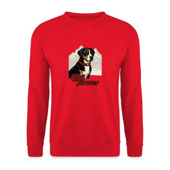 GSS forever Mountain - Unisex Pullover - Rot - Vorne - Alina (178cm) & Michal (187cm)