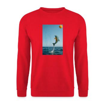 Fantaisie marine - Sweat-shirt Unisexe - rouge - Devant - Alina (178cm) & Michal (187cm)