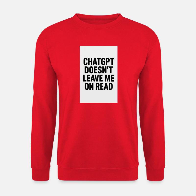 Powerful ChatGPT humor imprint - Unisex Sweatshirt - red