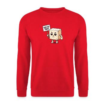 Tofu Earth Defender - Unisex Sweatshirt - red - Front - Alina (178cm) & Michal (187cm)