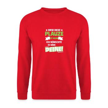 Humorous Saying Graphic for Friends - Unisex Sweatshirt - red - Front - Alina (178cm) & Michal (187cm)