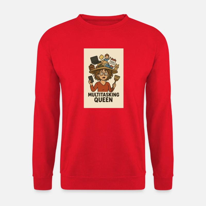 Multitasking Queen - Unisex Sweatshirt - red