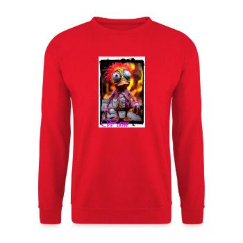 Poupée monstre vintage colorée - Sweat-shirt Unisexe - rouge - Devant - Alina (178cm) & Michal (187cm)