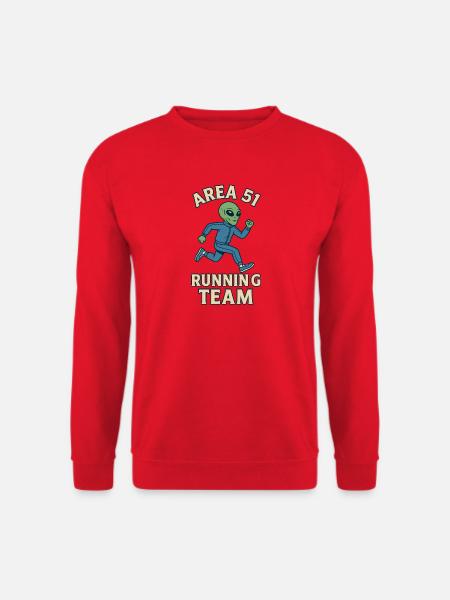 Alien Running Team Area 51 Design - Unisex Sweatshirt - red