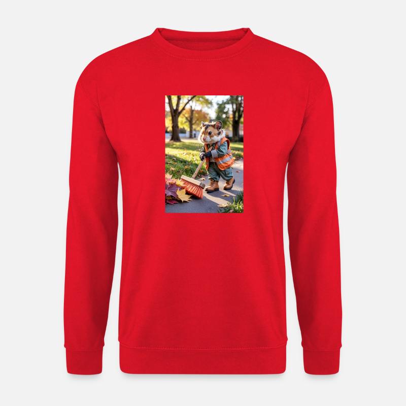 Humanoid Sweeper Hamster - Unisex Sweatshirt - red