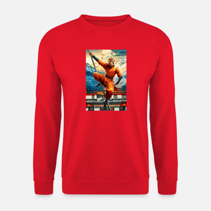 Humanoid Monkey Shaolin Monk - Unisex Sweatshirt - red